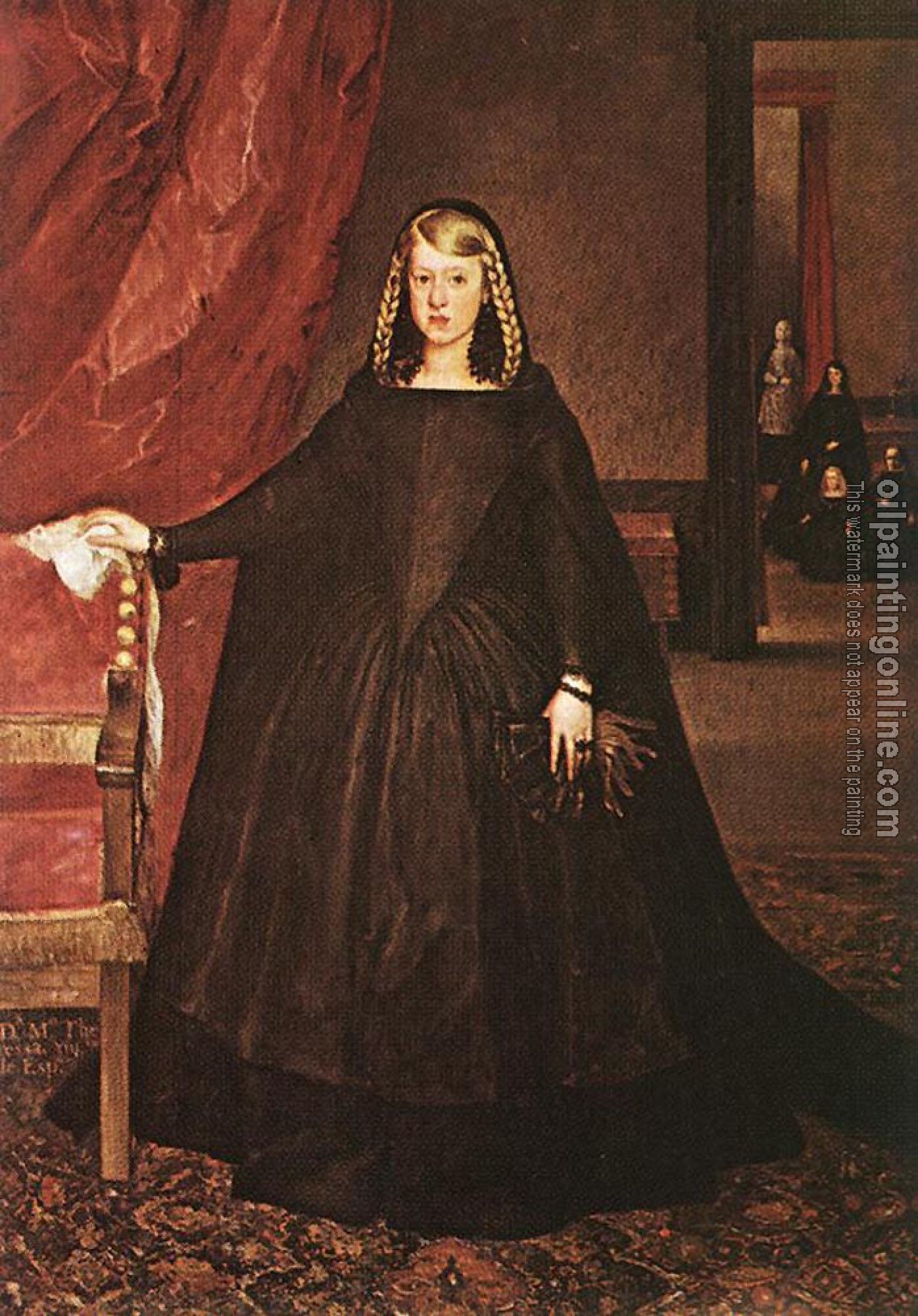 Juan Bautista Martinez del Mazo - The Empress Dona Margarita De Austria In Mourning Dress